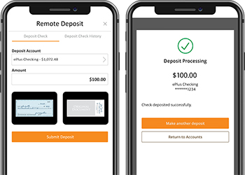 BankWest Mobile Deposit Screen Shots