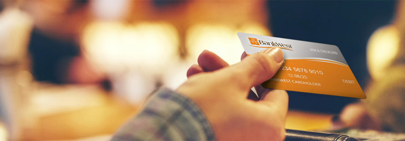 Use your BankWest debit card to pay for everyday purchases.